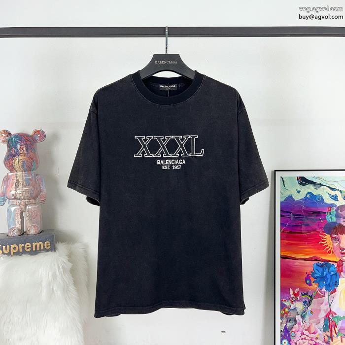 偽 ブランド 購入balenciagaスタイリッシュなデザインSS23限定版半袖Tシャツ_0_2