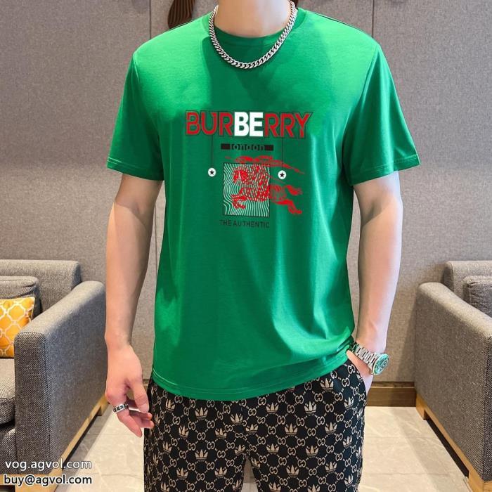 コピー 品 販売バーバリー派手すぎず上品なカジュアルコーデに半袖Tシャツ_0_0