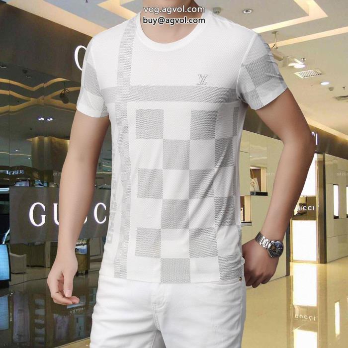通気性と吸汗性に優れファッションの最先端！LOUIS VUITTONブランド 偽物半袖Tシャツ_0_0