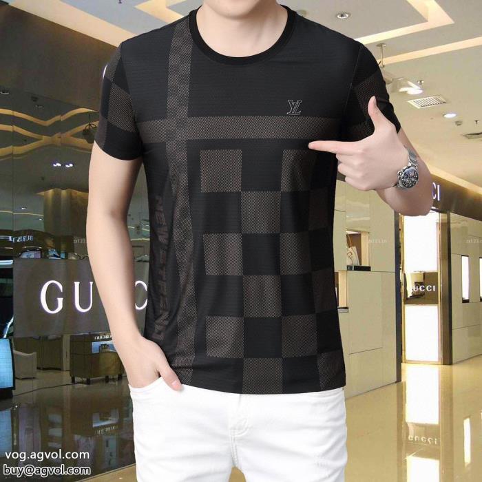 通気性と吸汗性に優れファッションの最先端！LOUIS VUITTONブランド 偽物半袖Tシャツ_0_1
