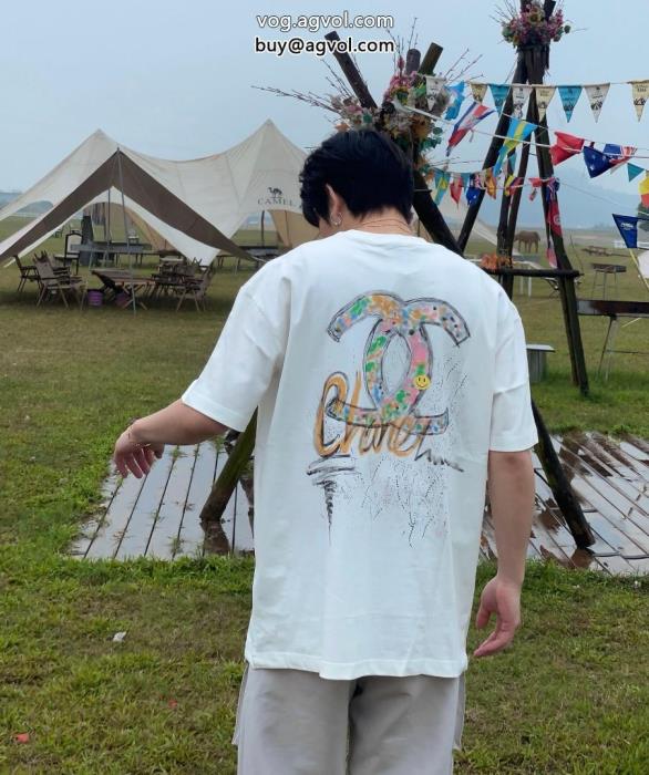 2024トレンド感満載なアイテムきれいめ派に上質偽物 ブランド 販売半袖TシャツCH_0_4