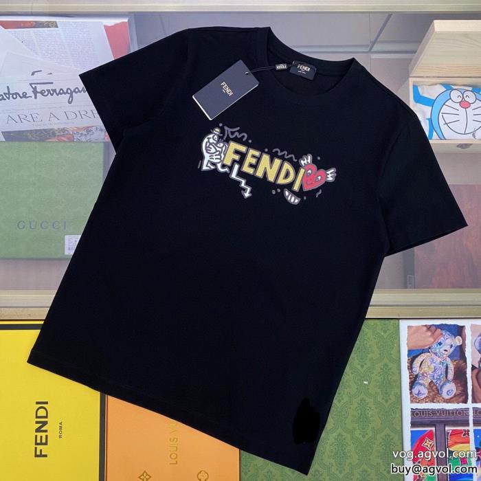 夏大人気のアイテム今流行FENDIブランド スーパー コピー 優良半袖Tシャツ_0_2