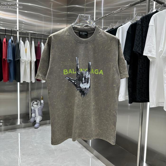 万能アイテムクラシカルな雰囲気balenciagaブランド コピー 優良半袖Tシャツ_0_1