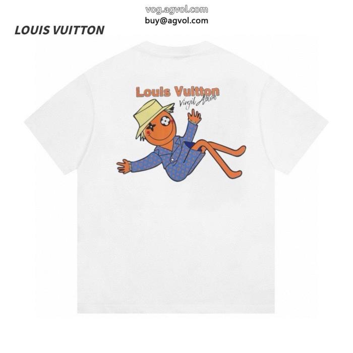 LOUIS VUITTONコピー ブランド半袖Tシャツシンプルなデザイン先行販売_0_0