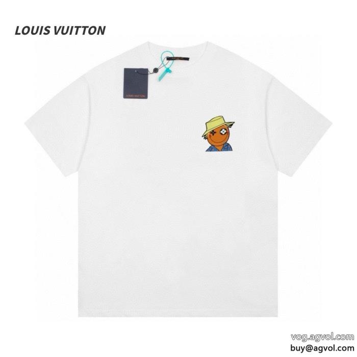 LOUIS VUITTONコピー ブランド半袖Tシャツシンプルなデザイン先行販売_0_1