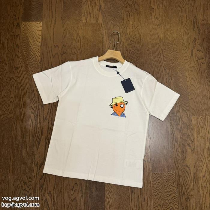 LOUIS VUITTONコピー ブランド半袖Tシャツシンプルなデザイン先行販売_0_3