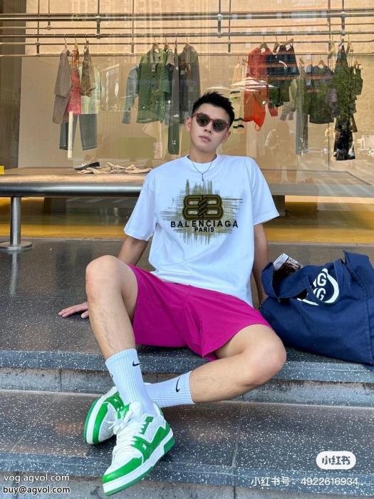 balenciagaカジュアルで気分爽快完売目前通販 ブランド半袖Tシャツ_0_1