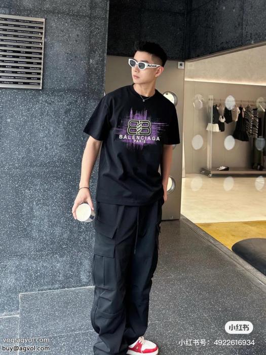 balenciagaカジュアルで気分爽快完売目前通販 ブランド半袖Tシャツ_0_3
