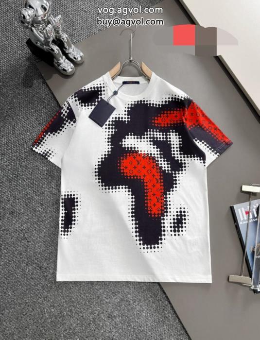 偽 ブランド 販売LOUIS VUITTON2024限定新作最前線2024半袖Tシャツ_0_1