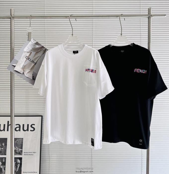 国内希少！大人気お洒落度が一段アップする偽物 ブランド半袖TシャツFENDI_0_1