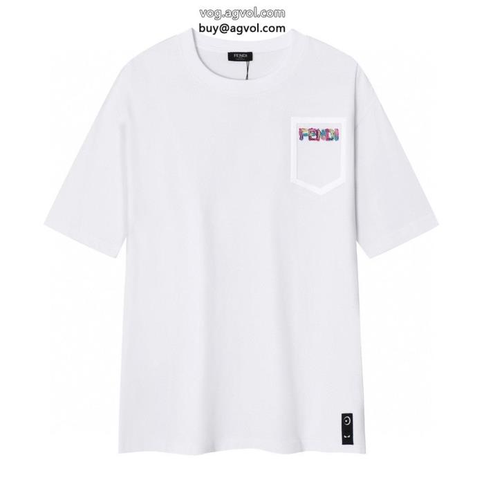 国内希少！大人気お洒落度が一段アップする偽物 ブランド半袖TシャツFENDI_0_3