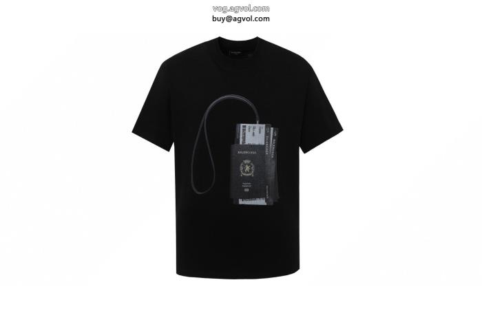 半袖Tシャツブランド スーパー コピー 通販23SS 異素材絶妙な抜け感balenciaga_0_0