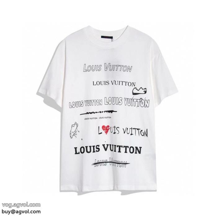 激安 ブランド軽やかな印象2024SSコレクションに新着LOUIS VUITTON半袖Tシャツ_0_1