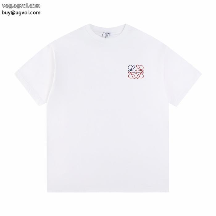コピー 品 ブランド半袖TシャツLOEWE高級感ある知的な雰囲気夏着物_0_1