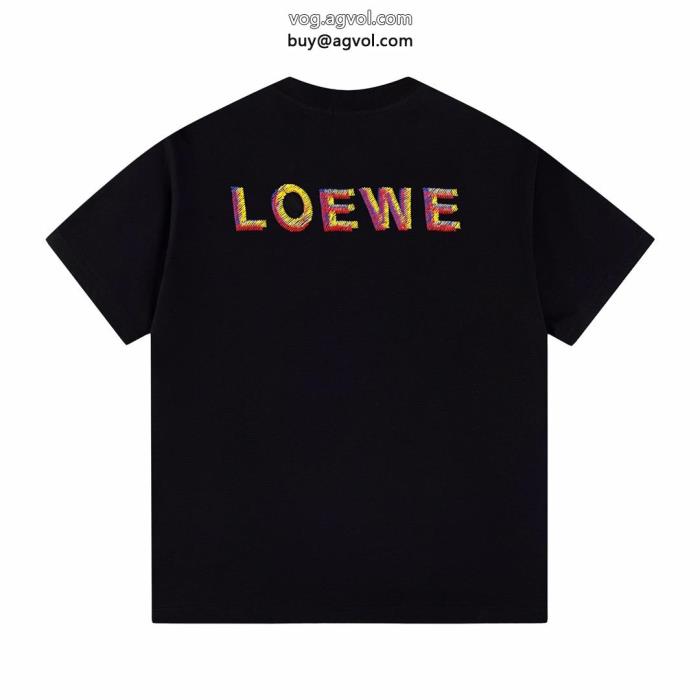 コピー 品 ブランド半袖TシャツLOEWE高級感ある知的な雰囲気夏着物_0_2