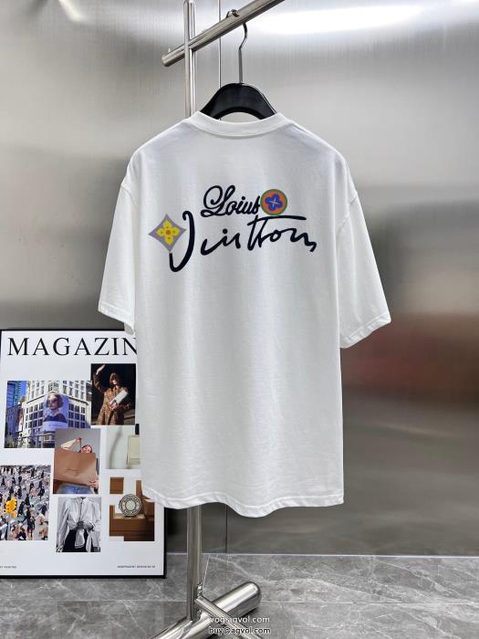 ルイ ヴィトンブランド 通販半袖Tシャツ適度な光沢感があり必見素敵お上品_0_2
