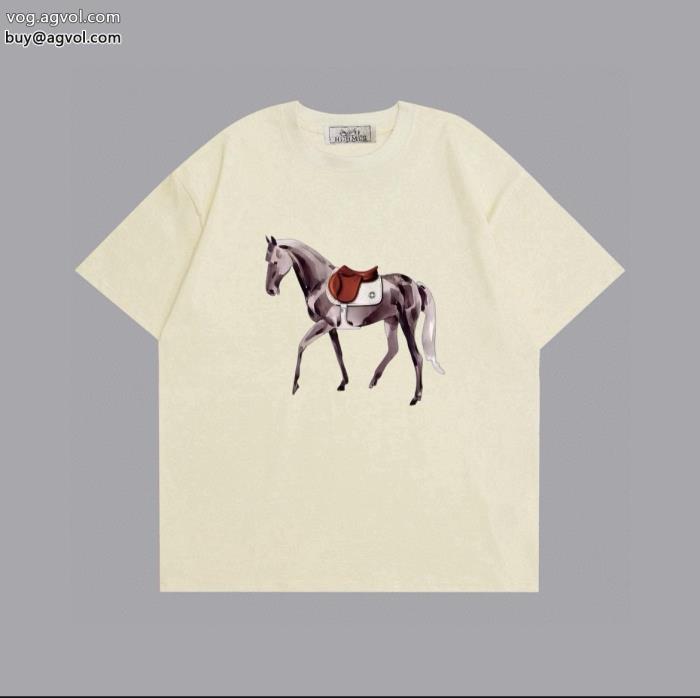 スタイルUP効果あり高級感が好評ですHERMESブランド コピー  半袖Tシャツ_0_0