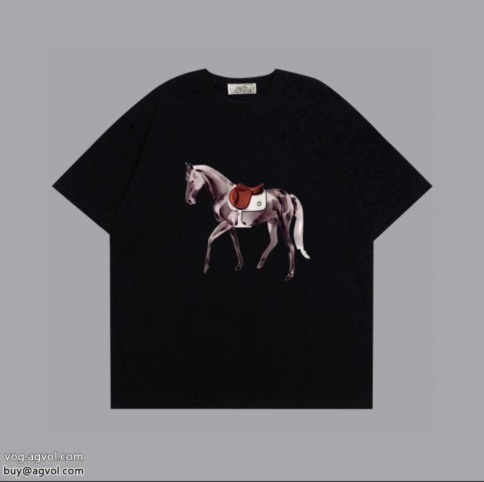 スタイルUP効果あり高級感が好評ですHERMESブランド コピー  半袖Tシャツ_0_1
