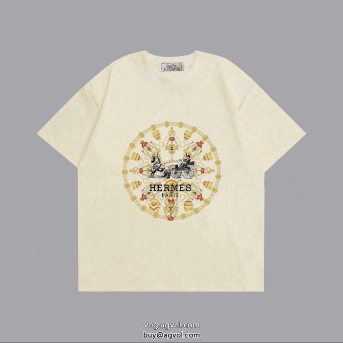 すごく稀少カラー2024SS大人OKスーパー コピー ブランド 通販HERMES半袖Tシャツ_0_1