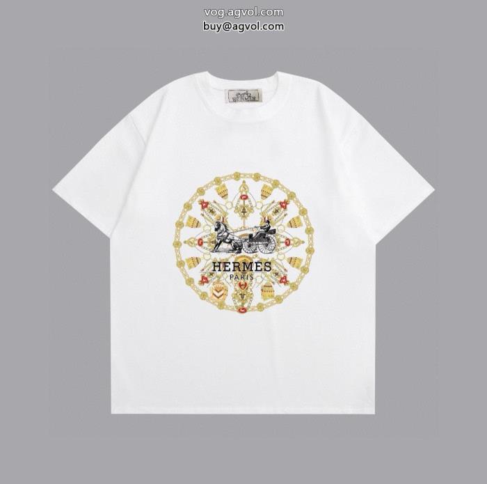 すごく稀少カラー2024SS大人OKスーパー コピー ブランド 通販HERMES半袖Tシャツ_0_2