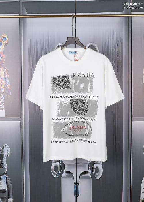 ユニセックススタイルギフトＯＫ半袖Tシャツ偽物 ブランド 激安PRADA_0_1