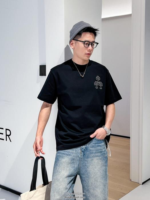 ブランド レプリカ半袖TシャツCHROME HEARTS最新人気　話題沸騰中夏らしい爽やかさ_0_3