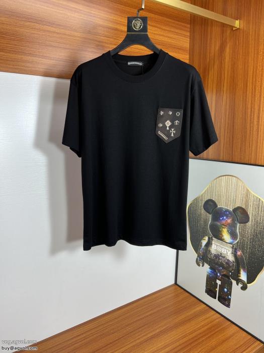 海外限定通気性と吸汗性に優れブランド フェイククロムハーツ半袖Tシャツ_0_1