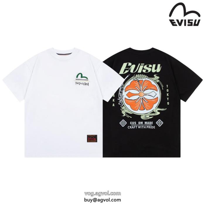 きれいめ派に上質軽やかな印象ブランド コピー  EVISU半袖Tシャツ_0_0