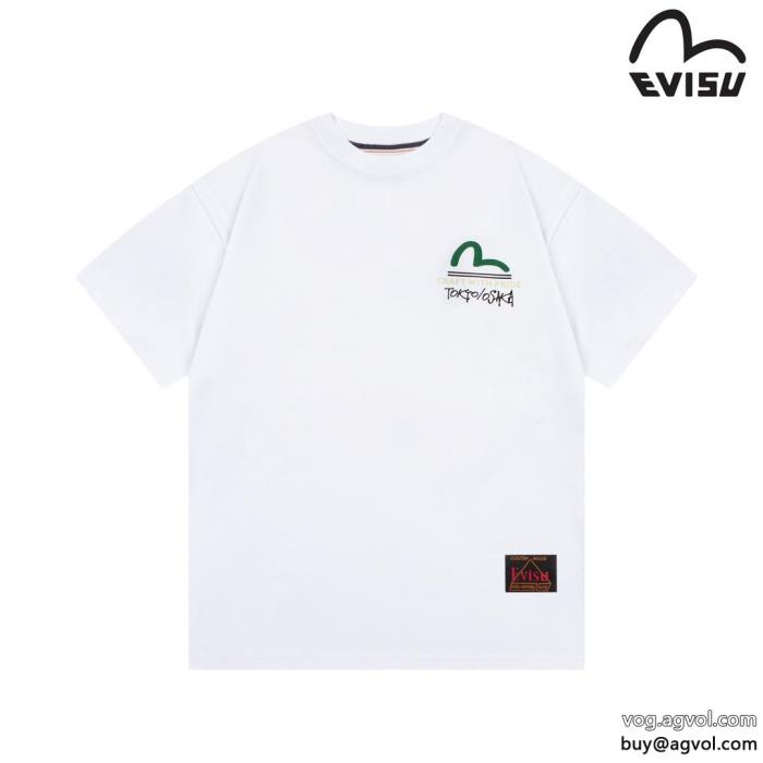 きれいめ派に上質軽やかな印象ブランド コピー  EVISU半袖Tシャツ_0_3