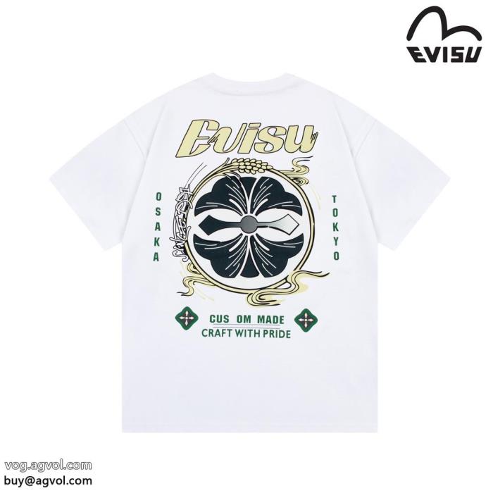 きれいめ派に上質軽やかな印象ブランド コピー  EVISU半袖Tシャツ_0_4