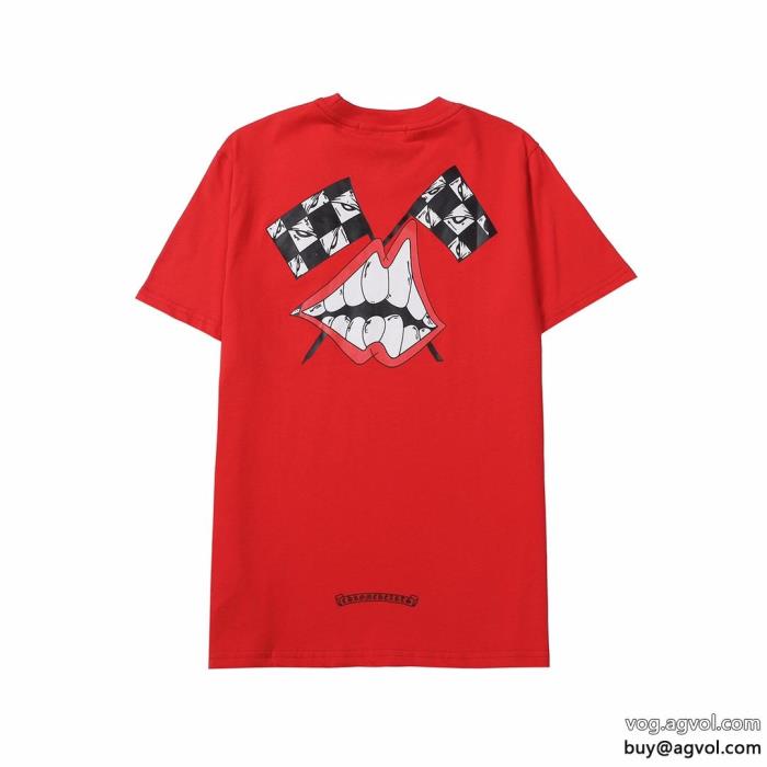 半袖Tシャツ肌触りの良いサラりと品が良いブランド コピー 激安CHROME HEARTS_0_2