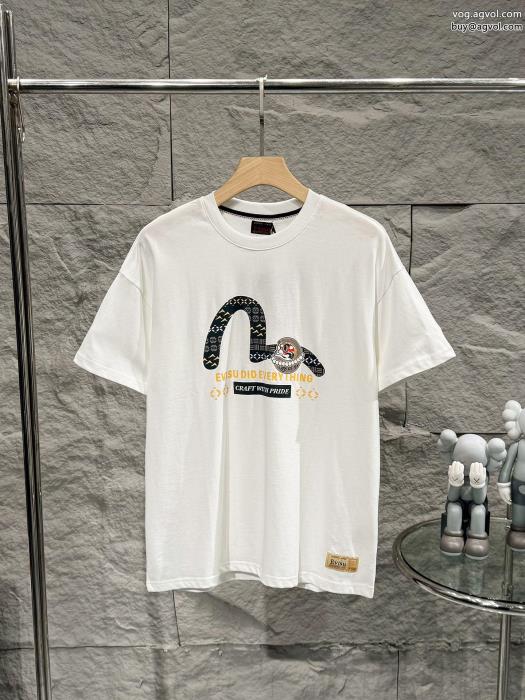 EVISU偽 ブランド夏の涼しい人気新作今年の夏は着こなし半袖Tシャツ_0_1