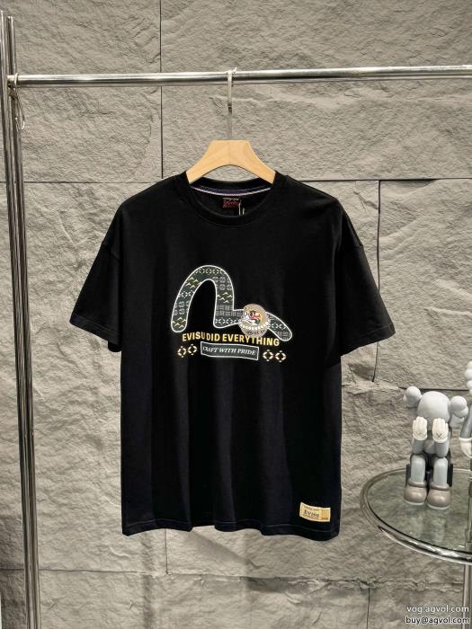 EVISU偽 ブランド夏の涼しい人気新作今年の夏は着こなし半袖Tシャツ_0_2