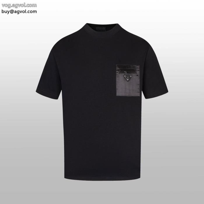 ブランド コピー 品サラサラの着心地雑誌掲載プラダ半袖Tシャツ_0_0