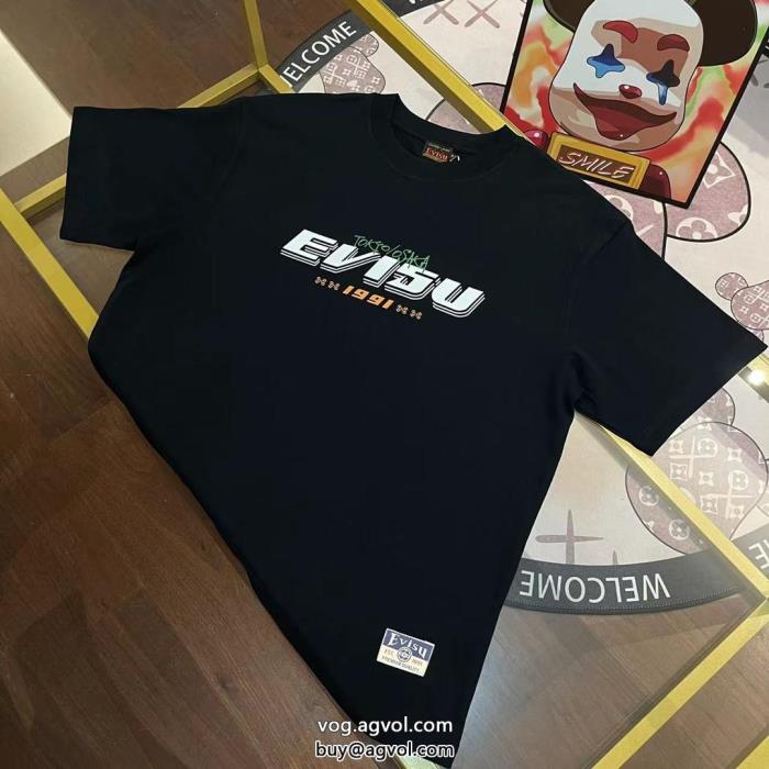 偽 ブランド 通販エヴィス限定生産品幅広く使える半袖Tシャツ_0_1