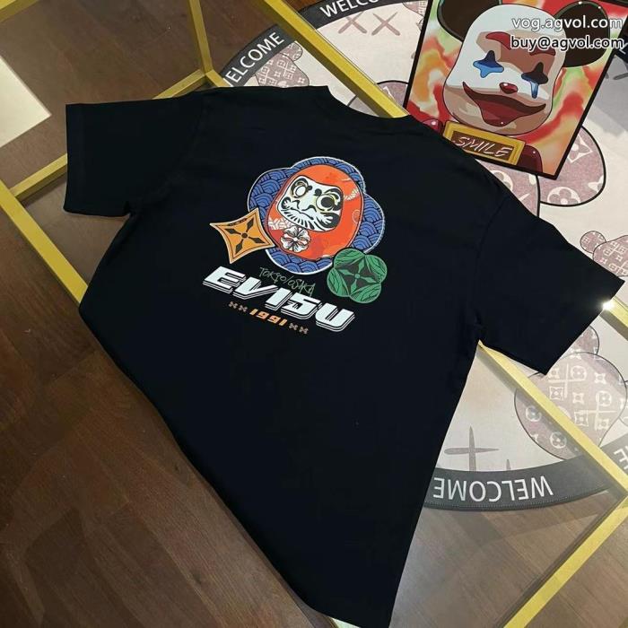 偽 ブランド 通販エヴィス限定生産品幅広く使える半袖Tシャツ_0_3