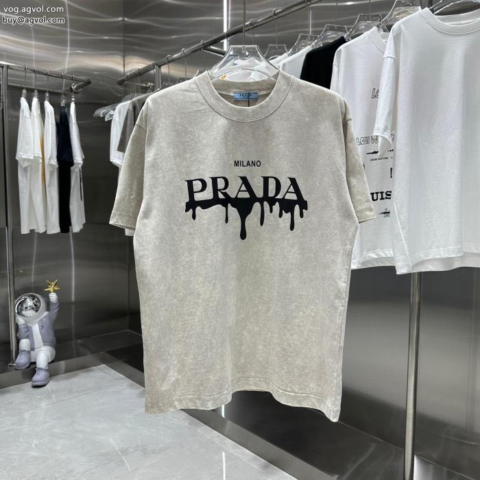 抜け感スゴイ高級感あるスタイルコピー ブランドPRADA半袖Tシャツ_0_0