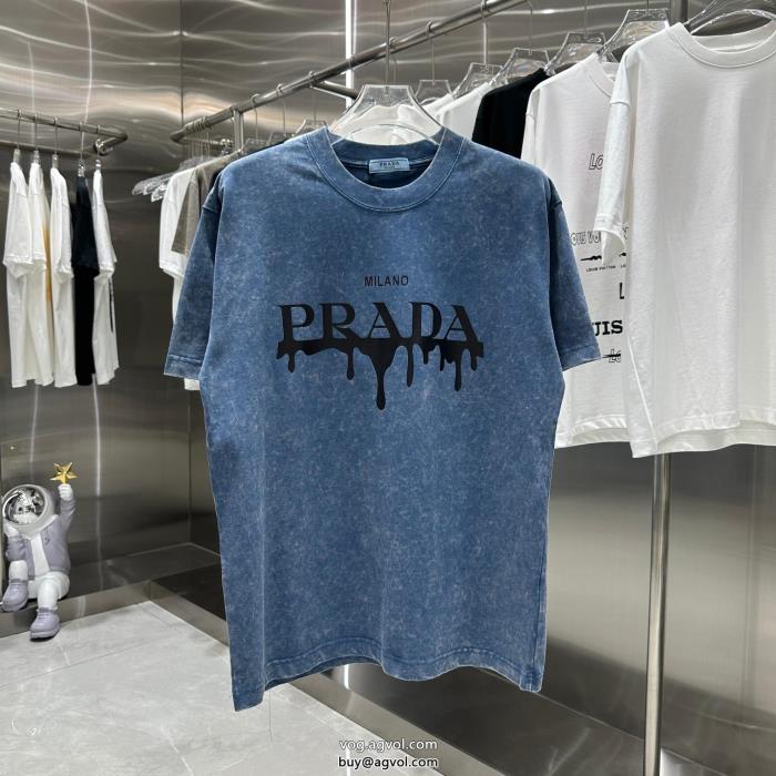 抜け感スゴイ高級感あるスタイルコピー ブランドPRADA半袖Tシャツ_0_1