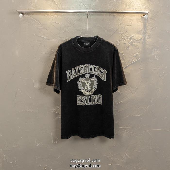 今っぽいトレンド大人っぽい印象が素敵コピー ブランド 優良半袖Tシャツbalenciaga_0_1