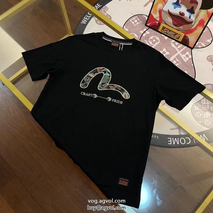 偽物 ブランドサラサラの着心地万能アイテムエヴィス半袖Tシャツ_0_0