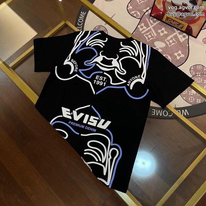 EVISUコピー ブランド半袖Tシャツ限定版プリント完売必至_0_1