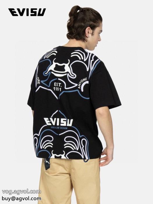EVISUコピー ブランド半袖Tシャツ限定版プリント完売必至_0_2