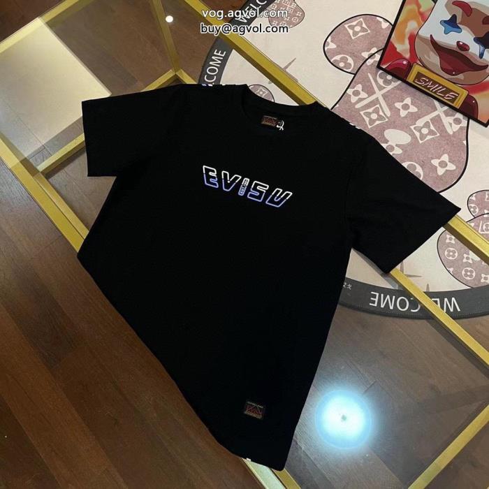 EVISUコピー ブランド半袖Tシャツ限定版プリント完売必至_0_3