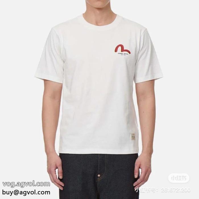 エヴィス偽 ブランド 購入半袖Tシャツ万能アイテム相性抜群のコンビ_0_3
