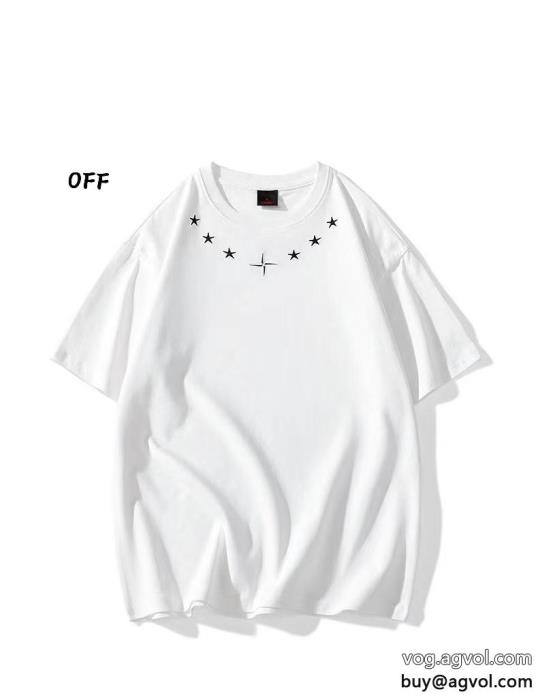 偽 ブランド 優秀なアイテム先行予約販売オフホワイト半袖Tシャツ_0_0