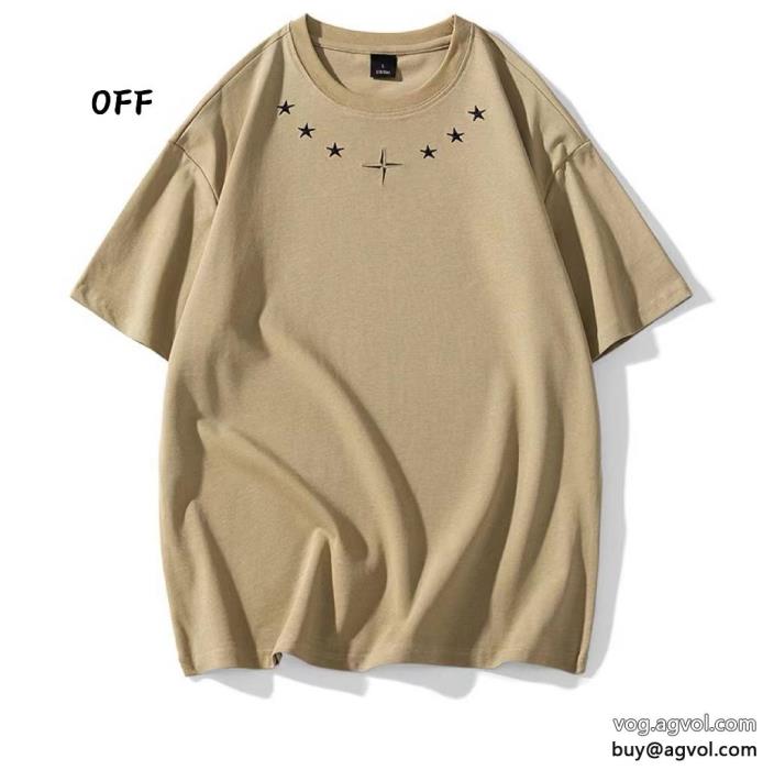 偽 ブランド 優秀なアイテム先行予約販売オフホワイト半袖Tシャツ_0_2