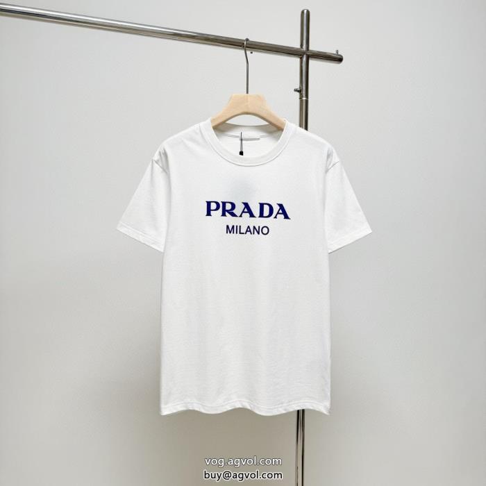コピー ブランド 通販お洒落上級者魅力がたっぷり半袖Tシャツプラダ_0_0