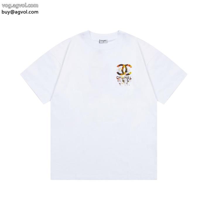 知的な雰囲気夏着物今季流行りの人気新作CH激安 ブランド 通販半袖Tシャツ_0_1