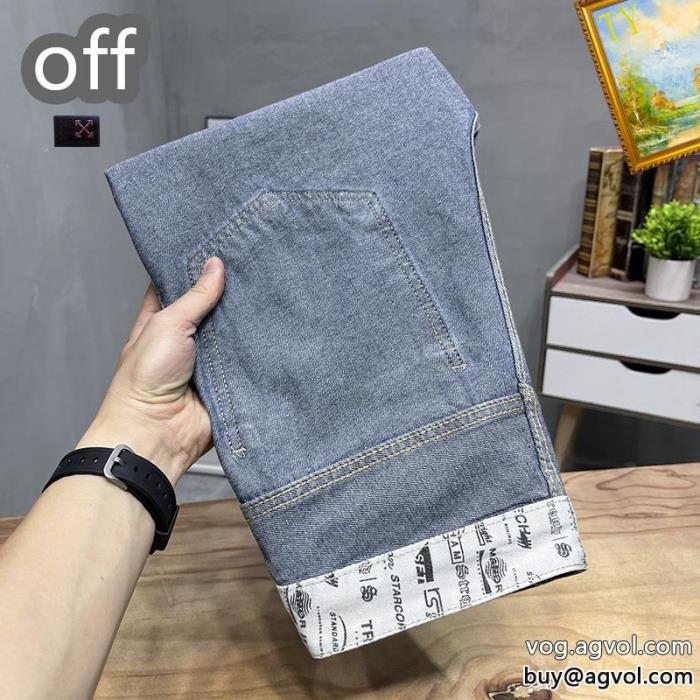 Off-Whiteブランド フェイクジーンズ半ズボンドレスアップ効果も抜群人気新商品_0_0
