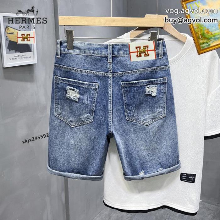 HERMESジーンズ半ズボン通販 ブランド完売間近今季トレンドの限定アイテム_0_1